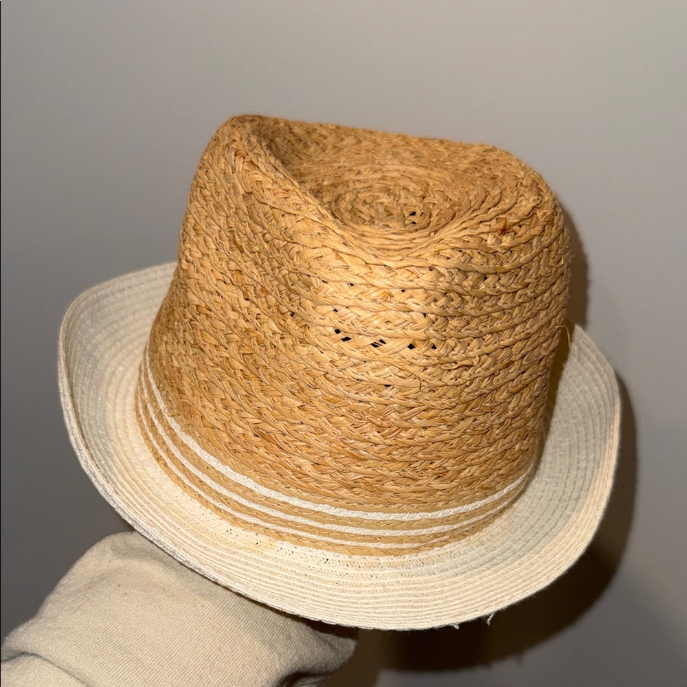 Women’s Tan and Cream Straw Fedora